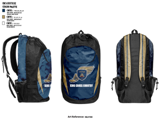 Gear Bag, King School Cross Country, Cross Country, Teamtime, Team time, sublimation, custom sports apparel, team uniforms, spirit wear, spiritwear, sports uniforms, custom shirts, team store, custom team store, fundraiser sports, apparel fundraiser