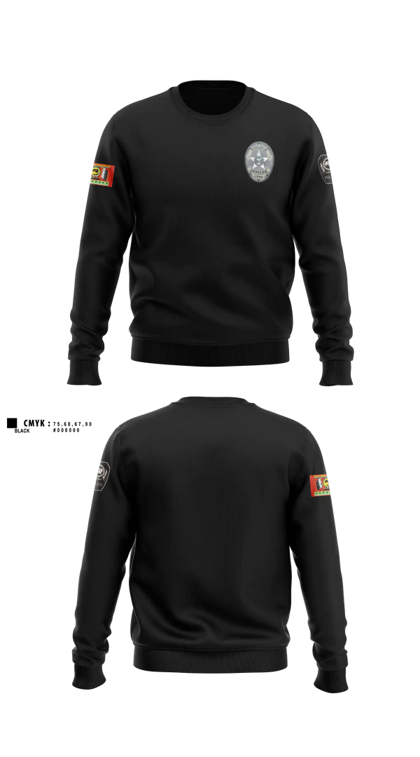 Crew Neck Sweatshirt, Colville Tribal Police, Police, Teamtime, Team time, sublimation, custom sports apparel, team uniforms, spirit wear, spiritwear, sports uniforms, custom shirts, team store, custom team store, fundraiser sports, apparel fundraiser