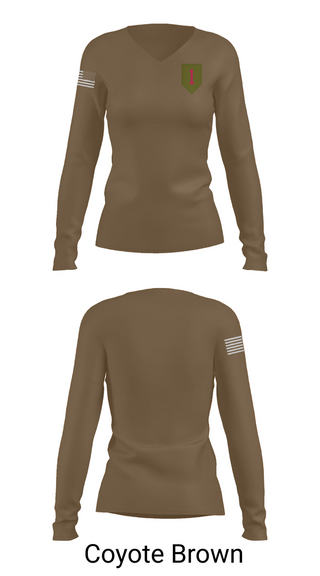 Womens Long Sleeve Vneck Shirt, 1st Infantry Division, Army, Teamtime, Team time, sublimation, custom sports apparel, team uniforms, spirit wear, spiritwear, sports uniforms, custom shirts, team store, custom team store, fundraiser sports, apparel fundraiser