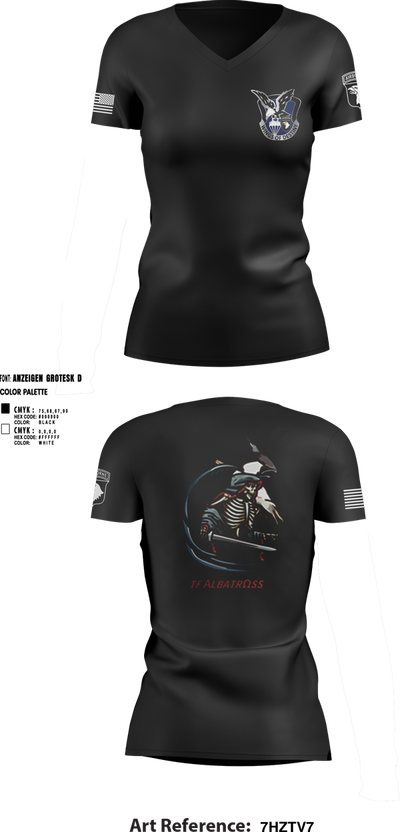 2nd Flt Platoon, B/101 Avn Regt, 101st ABN DIV 10364958 Women's Short Sleeve V-neck Shirt - 5