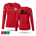 Odessa Fire Department 71210450 Women's Long Sleeve V-neck Shirt - 1