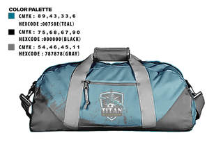 Duffle Bag, Titan Strikers FC, Men's Soccer, Teamtime, Team time, sublimation, custom sports apparel, team uniforms, spirit wear, spiritwear, sports uniforms, custom shirts, team store, custom team store, fundraiser sports, apparel fundraiser