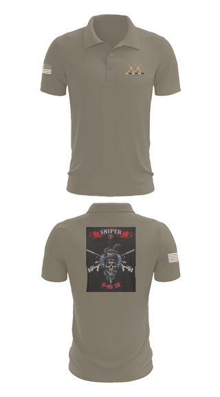 Short Sleeve Performance Polo, 5-20 Infantry, Sniper section, Army, Teamtime, Team time, sublimation, custom sports apparel, team uniforms, spirit wear, spiritwear, sports uniforms, custom shirts, team store, custom team store, fundraiser sports, apparel fundraiser
