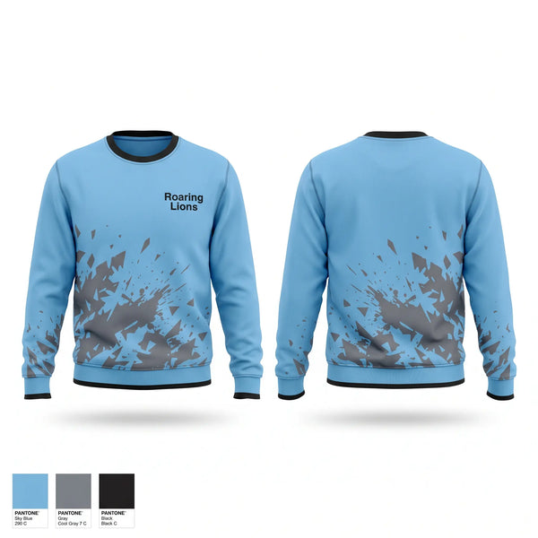 Crew Neck Sweatshirt, Roaring Lions, Men's Soccer, Teamtime, Team time, sublimation, custom sports apparel, team uniforms, spirit wear, spiritwear, sports uniforms, custom shirts, team store, custom team store, fundraiser sports, apparel fundraiser