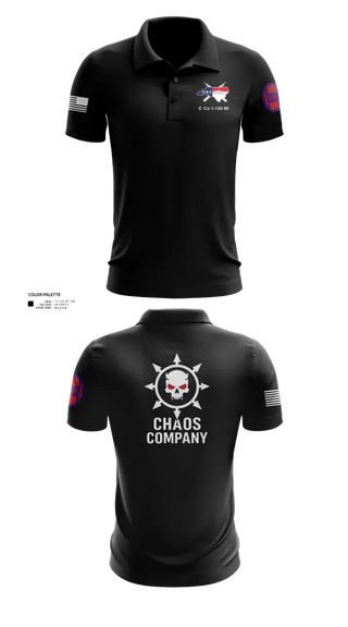 Short Sleeve Performance Polo, C. Co. 1-120 3rd PLT, Army, Teamtime, Team time, sublimation, custom sports apparel, team uniforms, spirit wear, spiritwear, sports uniforms, custom shirts, team store, custom team store, fundraiser sports, apparel fundraiser