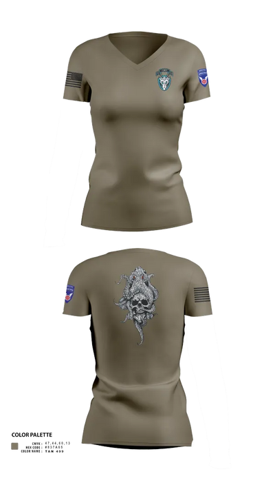 95th cbrn 3rd plt Women's Short Sleeve V-neck Shirt - 111