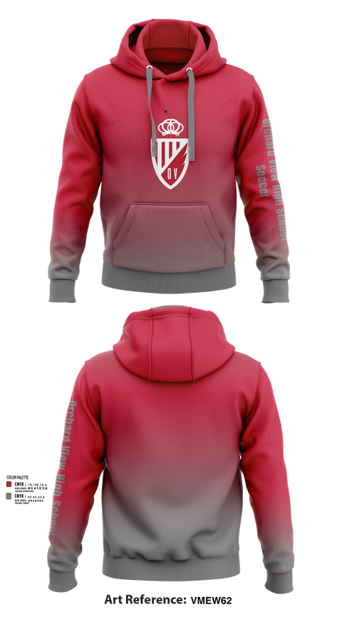 Hoodie, Orchard View High School Soccer, Men's Soccer, Teamtime, Team time, sublimation, custom sports apparel, team uniforms, spirit wear, spiritwear, sports uniforms, custom shirts, team store, custom team store, fundraiser sports, apparel fundraiser