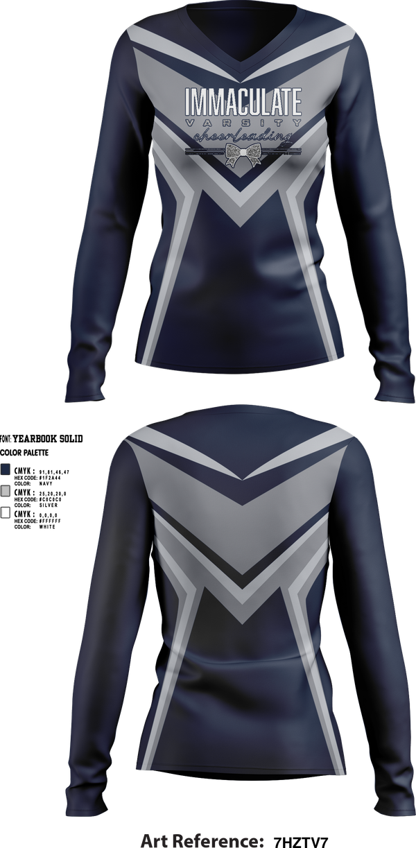 Womens Long Sleeve Vneck Shirt, Immaculate Cheer, Cheer, Teamtime, Team time, sublimation, custom sports apparel, team uniforms, spirit wear, spiritwear, sports uniforms, custom shirts, team store, custom team store, fundraiser sports, apparel fundraiser