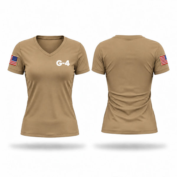 Womens Short Sleeve Vneck Shirt, G-4, Army, Teamtime, Team time, sublimation, custom sports apparel, team uniforms, spirit wear, spiritwear, sports uniforms, custom shirts, team store, custom team store, fundraiser sports, apparel fundraiser
