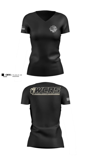 Womens Short Sleeve Vneck Shirt, Winston County Rescue Squad, EMS/EMT, Teamtime, Team time, sublimation, custom sports apparel, team uniforms, spirit wear, spiritwear, sports uniforms, custom shirts, team store, custom team store, fundraiser sports, apparel fundraiser