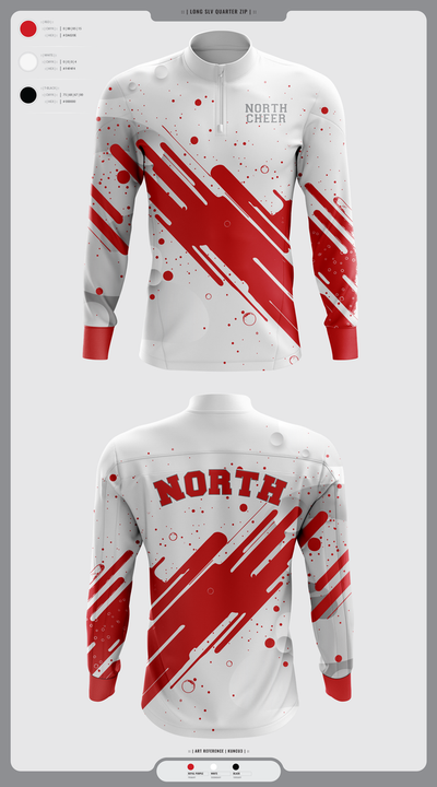 North Attleborough High School Cheer 88392583 Quarter Zip Jacket - 2
