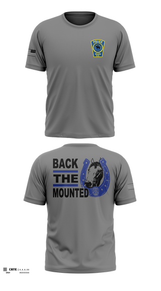 Old School Cotton Feel Shirt, Nashua NH Police Mounted United, Police, Teamtime, Team time, sublimation, custom sports apparel, team uniforms, spirit wear, spiritwear, sports uniforms, custom shirts, team store, custom team store, fundraiser sports, apparel fundraiser
