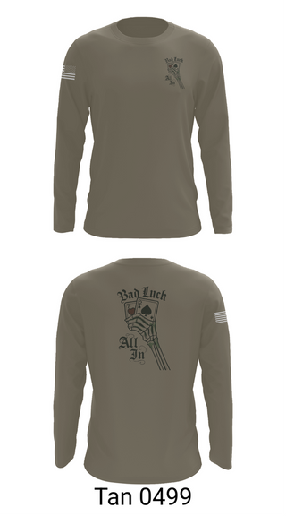 Long Sleeve Performance Shirt, 4th plt bad luck, Army, Teamtime, Team time, sublimation, custom sports apparel, team uniforms, spirit wear, spiritwear, sports uniforms, custom shirts, team store, custom team store, fundraiser sports, apparel fundraiser