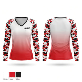 Womens Long Sleeve Vneck Shirt, U H R, Softball, Teamtime, Team time, sublimation, custom sports apparel, team uniforms, spirit wear, spiritwear, sports uniforms, custom shirts, team store, custom team store, fundraiser sports, apparel fundraiser