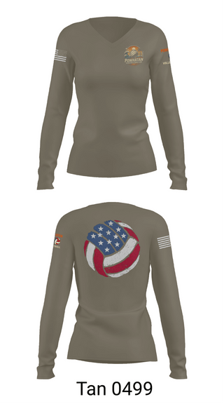 Womens Long Sleeve Vneck Shirt, VB, Women's Volleyball, Teamtime, Team time, sublimation, custom sports apparel, team uniforms, spirit wear, spiritwear, sports uniforms, custom shirts, team store, custom team store, fundraiser sports, apparel fundraiser