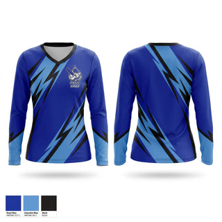 Womens Long Sleeve Vneck Shirt, Aces, Baseball, Teamtime, Team time, sublimation, custom sports apparel, team uniforms, spirit wear, spiritwear, sports uniforms, custom shirts, team store, custom team store, fundraiser sports, apparel fundraiser