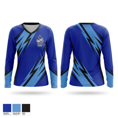 Aces Women's Long Sleeve V-neck Shirt - 1