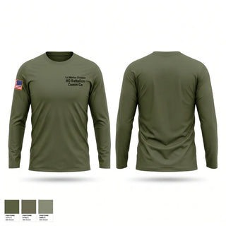 Long Sleeve Performance Shirt, 1st Marine Division HQ Battalion Comm Co, Marines, Teamtime, Team time, sublimation, custom sports apparel, team uniforms, spirit wear, spiritwear, sports uniforms, custom shirts, team store, custom team store, fundraiser sports, apparel fundraiser