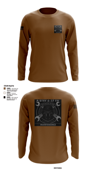 Long Sleeve Performance Shirt, 6-37 FAR, Army, Teamtime, Team time, sublimation, custom sports apparel, team uniforms, spirit wear, spiritwear, sports uniforms, custom shirts, team store, custom team store, fundraiser sports, apparel fundraiser