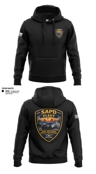 Hoodie, San Antonio Police Department, Police, Teamtime, Team time, sublimation, custom sports apparel, team uniforms, spirit wear, spiritwear, sports uniforms, custom shirts, team store, custom team store, fundraiser sports, apparel fundraiser
