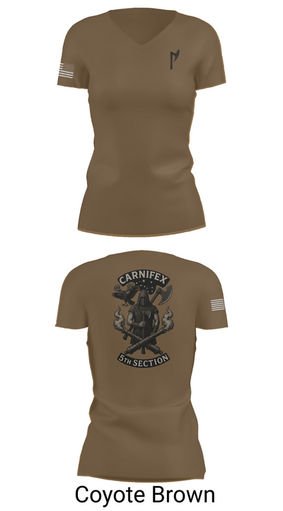 2-8 FA, C BTRY 92063825 Women's Short Sleeve V-neck Shirt - 8