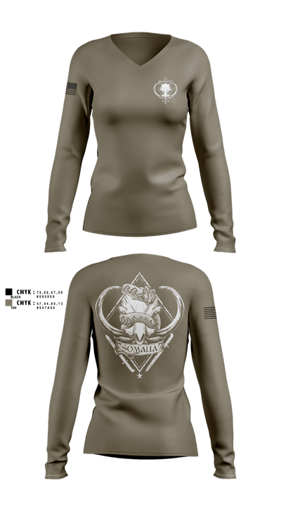 CJTF-HOA 54156011 Women's Long Sleeve V-neck Shirt - 6