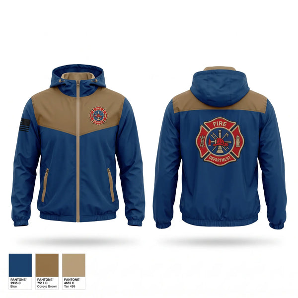 Windbreaker, Quincy fire department, Fire Department, Teamtime, Team time, sublimation, custom sports apparel, team uniforms, spirit wear, spiritwear, sports uniforms, custom shirts, team store, custom team store, fundraiser sports, apparel fundraiser