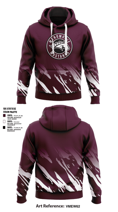 Menomonie mustangs  Hoodie - 3