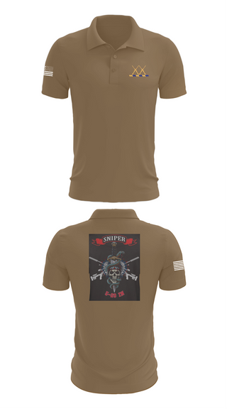 Short Sleeve Performance Polo, 5-20 Infantry, Sniper section, Army, Teamtime, Team time, sublimation, custom sports apparel, team uniforms, spirit wear, spiritwear, sports uniforms, custom shirts, team store, custom team store, fundraiser sports, apparel fundraiser