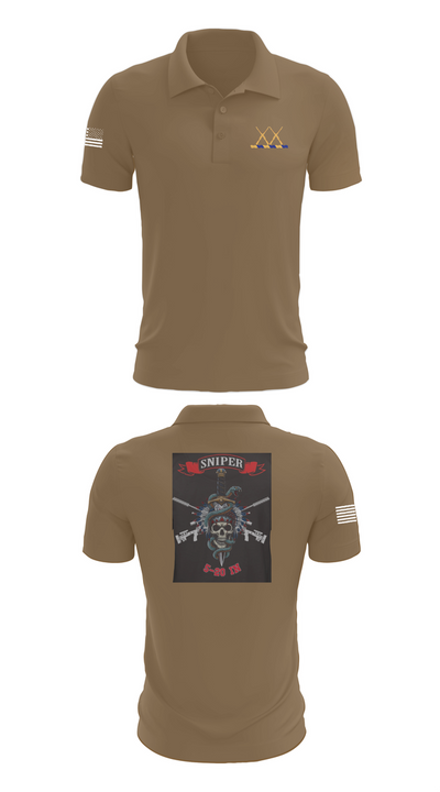 5-20 Infantry, Sniper section 41937492 Short Sleeve Performance Polo - 7