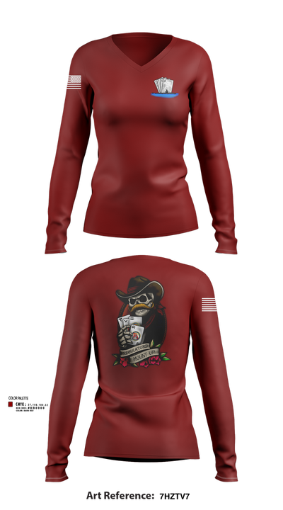 USS Jefferson City 53236918 Women's Long Sleeve V-neck Shirt - 13