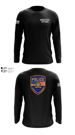 Long Sleeve Performance Shirt, Philadelphia police narcotics, Police, Teamtime, Team time, sublimation, custom sports apparel, team uniforms, spirit wear, spiritwear, sports uniforms, custom shirts, team store, custom team store, fundraiser sports, apparel fundraiser
