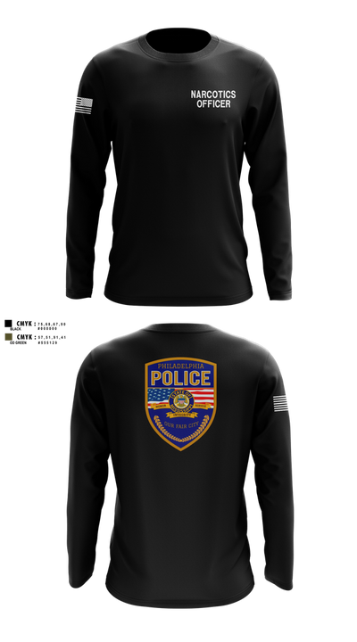 Philadelphia police narcotics 89057039 Long Sleeve Performance Shirt 100