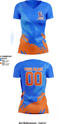 Lexington Senior High School Volleyball 32716080 Women's Short Sleeve V-neck Shirt - 2