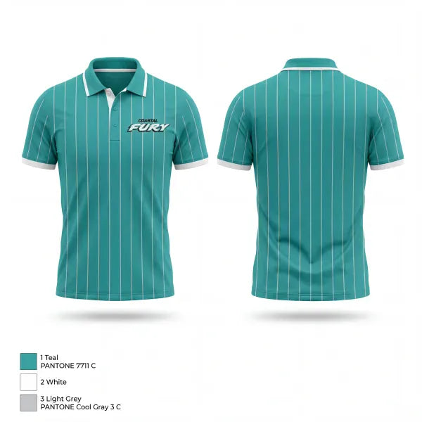 Short Sleeve Performance Polo, Coastal Fury, Baseball, Teamtime, Team time, sublimation, custom sports apparel, team uniforms, spirit wear, spiritwear, sports uniforms, custom shirts, team store, custom team store, fundraiser sports, apparel fundraiser