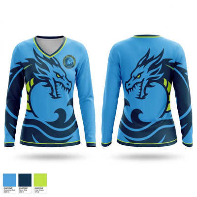 Leviathan Wrestling Academy Women's Long Sleeve V-neck Shirt - 1