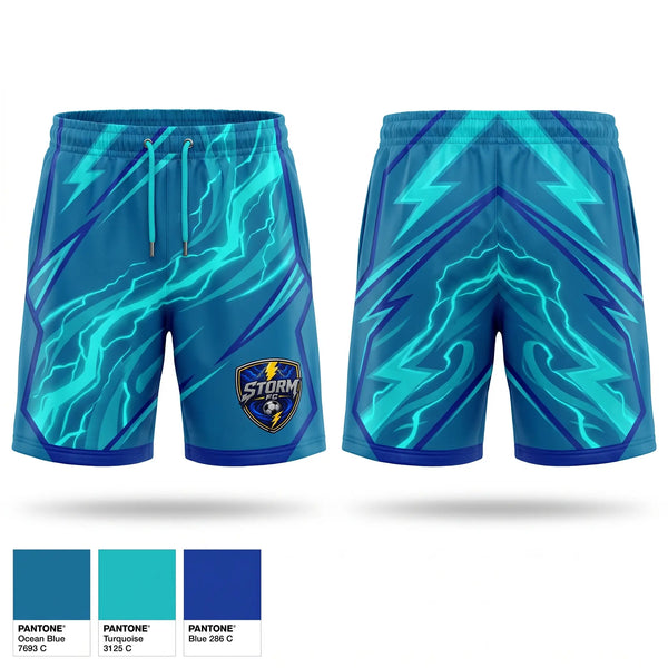Athletic Shorts With Pockets, Storm F.C., Men's Soccer, Teamtime, Team time, sublimation, custom sports apparel, team uniforms, spirit wear, spiritwear, sports uniforms, custom shirts, team store, custom team store, fundraiser sports, apparel fundraiser