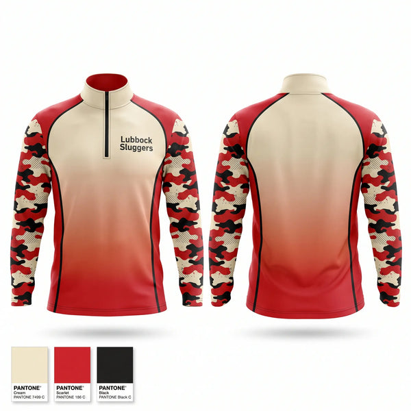 Quarter Zip Jacket, Lubbock Sluggers, Baseball, Teamtime, Team time, sublimation, custom sports apparel, team uniforms, spirit wear, spiritwear, sports uniforms, custom shirts, team store, custom team store, fundraiser sports, apparel fundraiser