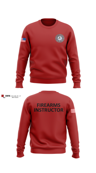 Crew Neck Sweatshirt, FBOP FIREARMS INSTRUCTOR, Police, Teamtime, Team time, sublimation, custom sports apparel, team uniforms, spirit wear, spiritwear, sports uniforms, custom shirts, team store, custom team store, fundraiser sports, apparel fundraiser