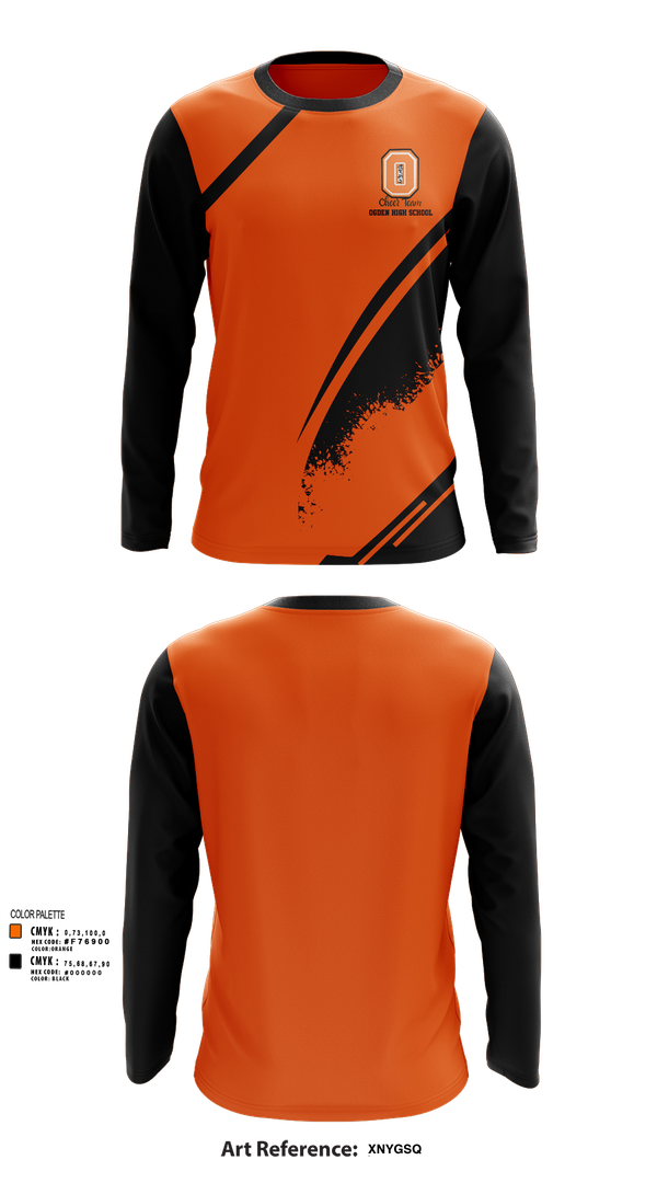 Long Sleeve Performance Shirt, Ogden High School Cheer, Cheer, Teamtime, Team time, sublimation, custom sports apparel, team uniforms, spirit wear, spiritwear, sports uniforms, custom shirts, team store, custom team store, fundraiser sports, apparel fundraiser