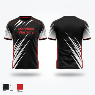 Soft Poly Tee Cotton Like Feel, Maryland Warriors, Track & Field, Teamtime, Team time, sublimation, custom sports apparel, team uniforms, spirit wear, spiritwear, sports uniforms, custom shirts, team store, custom team store, fundraiser sports, apparel fundraiser