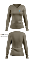 Climate Solutions Air conditioning & Refrigeration LLC 28190571 Women's Long Sleeve V-neck Shirt - 102
