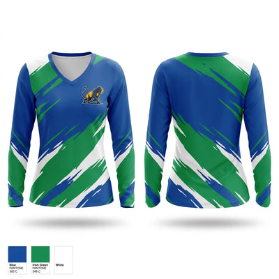 Passage Panthers Women's Long Sleeve V-neck Shirt - 1