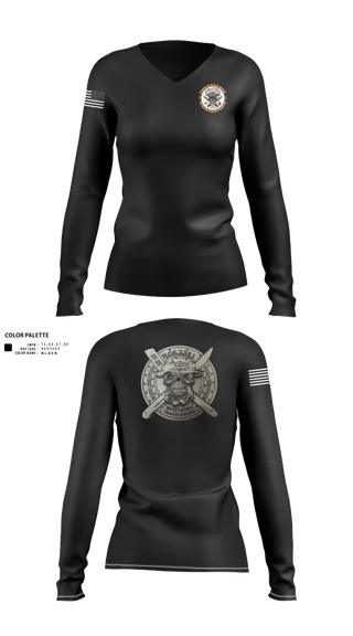 Womens Long Sleeve Vneck Shirt, Marine wing support squadron 273, , Teamtime, Team time, sublimation, custom sports apparel, team uniforms, spirit wear, spiritwear, sports uniforms, custom shirts, team store, custom team store, fundraiser sports, apparel fundraiser