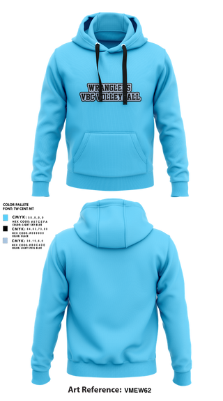 Hoodie, Wranglers VBC, Women's Volleyball, Teamtime, Team time, sublimation, custom sports apparel, team uniforms, spirit wear, spiritwear, sports uniforms, custom shirts, team store, custom team store, fundraiser sports, apparel fundraiser