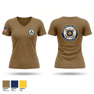 Womens Short Sleeve Vneck Shirt, Commander Naval meteorology and oceanography command, Navy, Teamtime, Team time, sublimation, custom sports apparel, team uniforms, spirit wear, spiritwear, sports uniforms, custom shirts, team store, custom team store, fundraiser sports, apparel fundraiser