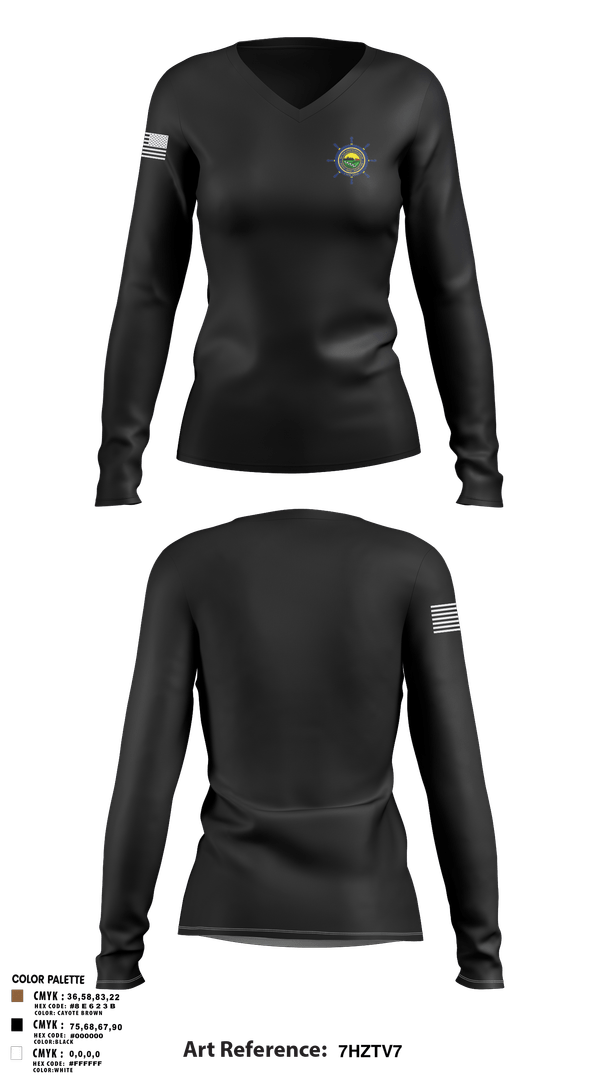 Womens Long Sleeve Vneck Shirt, , Navy, Teamtime, Team time, sublimation, custom sports apparel, team uniforms, spirit wear, spiritwear, sports uniforms, custom shirts, team store, custom team store, fundraiser sports, apparel fundraiser