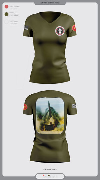 Womens Short Sleeve Vneck Shirt, , Army, Teamtime, Team time, sublimation, custom sports apparel, team uniforms, spirit wear, spiritwear, sports uniforms, custom shirts, team store, custom team store, fundraiser sports, apparel fundraiser