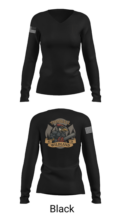 Tomball Wildland 83811767 Women's Long Sleeve V-neck Shirt - 37