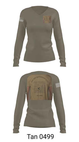 Womens Long Sleeve Vneck Shirt, Jefferson City, , Teamtime, Team time, sublimation, custom sports apparel, team uniforms, spirit wear, spiritwear, sports uniforms, custom shirts, team store, custom team store, fundraiser sports, apparel fundraiser